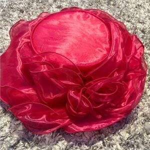Vintage Nicole & Co. hot pink Organza derby hat Montreal